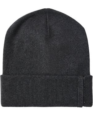 Brunello Cucinelli Cashmere Monili-Detail Beanie - Black
