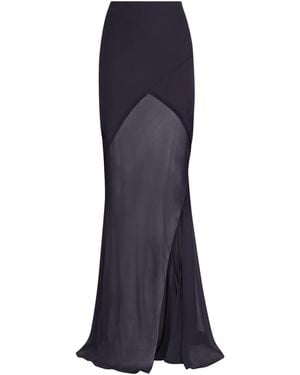 De La Vali Asymmetric Oryx Maxi Skirt - Blue