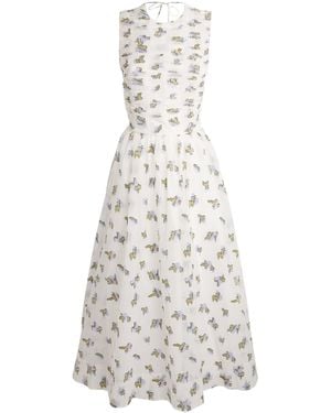 Ulla Johnson Organza Fleurine Backless Maxi Dress - White