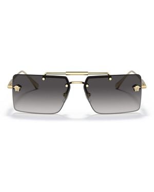 Versace Rimless Rectangle Sunglasses - Grey