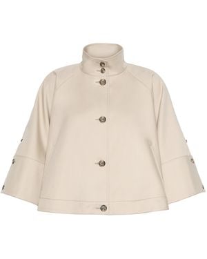 Max Mara Cotton Cropped Jacket - Natural