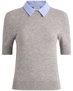 Claudie Pierlot Wool Layered Jumper - Grey