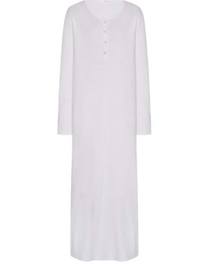 The Row Latoya Cotton Midi Dress - White