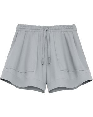 Loewe Cotton-Blend Relaxed Shorts - Gray