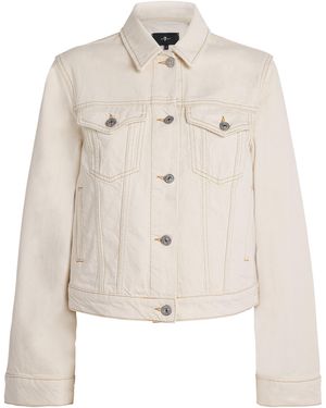 7 For All Mankind Denim Trucker Jacket - Natural