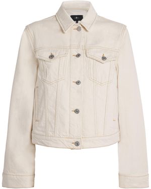 7 For All Mankind Denim Trucker Jacket - Natural