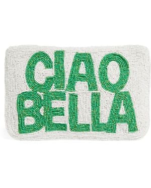 The Jacksons Bead-Embellished Ciao Bella Clutch Bag - Green