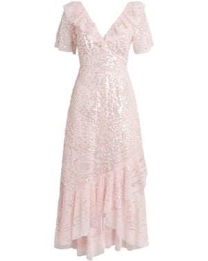 Needle & Thread Anais Sequin Frill Gown - Pink