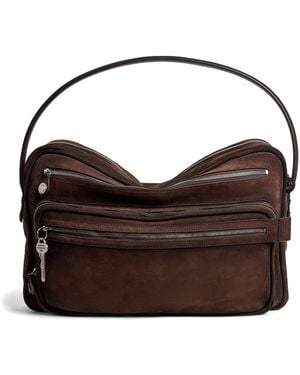 Acne Studios Waxed Leather Camero Party Shoulder Bag - Brown