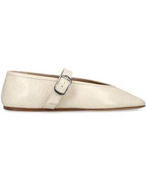 Le Monde Beryl Naplack Leather Stella Ballet Flats - Natural