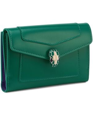 BVLGARI Leather Serpenti Forever Wallet - Green
