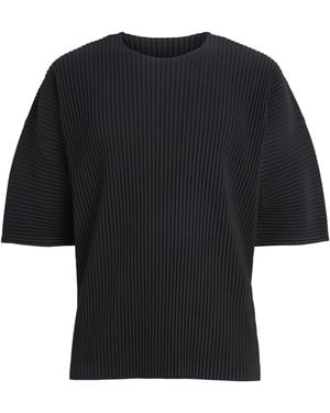 Homme Plissé Issey Miyake Pleated Short-Sleeve T-Shirt - Black