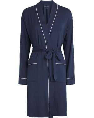 Derek Rose Micro Modal Lara Robe - Blue