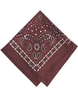 Sandro Silk Paisley Print Scarf - Red