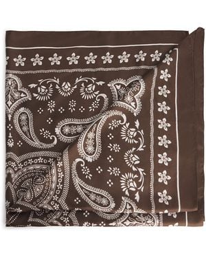 Sandro Silk Printed Bandana - Metallic