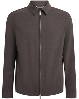 Marco Pescarolo Stretch-Wool Avi Shacket - Grey