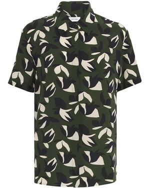 Matteau Silk Printed Short-Sleeve Shirt - Green