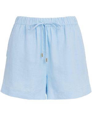 Heidi Klein Linen Ponza Drawstring Shorts - Blue