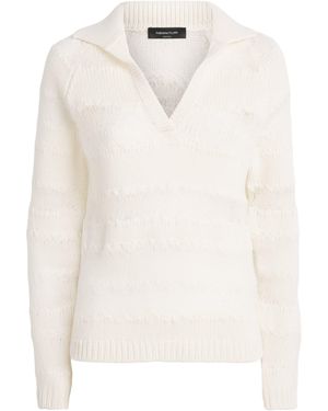 Fabiana Filippi Merino Wool-Blend Polo Jumper - White