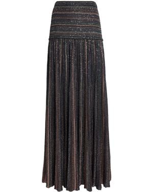 Missoni Sequin-Embellished Stripe Maxi Skirt - Black