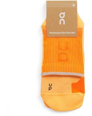 On Shoes Performance Run Mid Socks - Orange