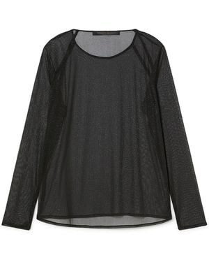 Marina Rinaldi Sheer Giudy Blouse - Black