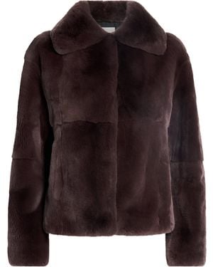 Yves Salomon Mink Collared Jacket - Brown