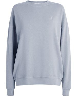 ÉTERNE Cotton Oversized Sweatshirt - Blue