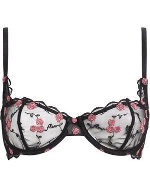 Fleur du Mal Rose And Vine Balconette Bra - Brown