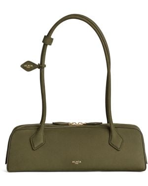 Alaïa Medium Nubuck Le Teckel Shoulder Bag - Green