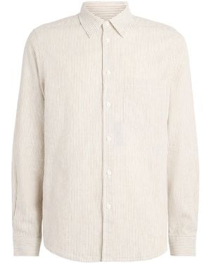 Samsøe & Samsøe Linen-Organic Cotton Stripe Saliam Shirt - White
