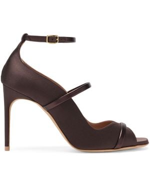 Malone Souliers Satin Cynthia Heeled Sandals 90 - Brown
