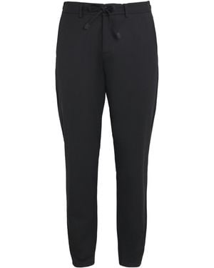 Canali Stretch Wool Travel Tailored Pants - Black