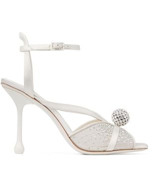 Jimmy Choo Sarai 95 Heeled Sandals - White