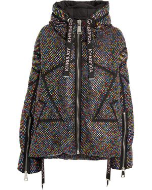 Khrisjoy Exclusive Rhinestone Puffer Jacket - Black