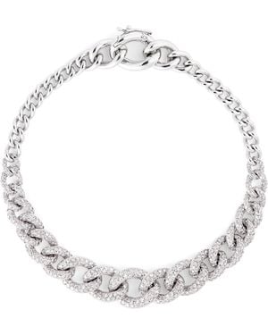 SHAY And Diamond Gradual Pavé Link Bracelet - Metallic
