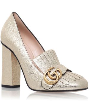 Gucci Marmont Fringed Loafer Heel - Metallic