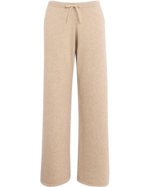 Harrods Cashmere Wide-Leg Joggers - Natural