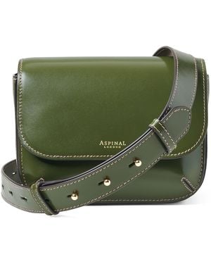 Aspinal of London Leather Ella Cross-Body Bag - Green