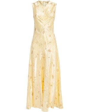 Doen Floral Jacquard Ginette Midi Dress - Metallic