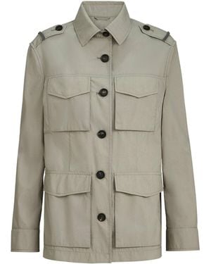 Brunello Cucinelli Cotton Blend Field Jacket - Grey