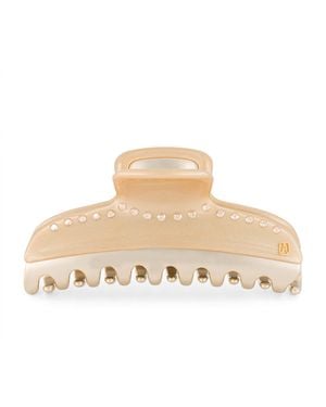 Alexandre De Paris Plated Crystal-Embellished Claw Hair Clip - Natural
