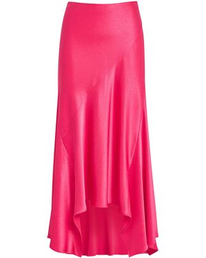 Alice + Olivia Asymmetric Rosa Midi Skirt - Pink