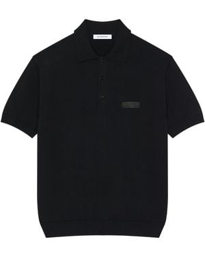 Givenchy Cotton Couture Seam Polo Shirt - Black