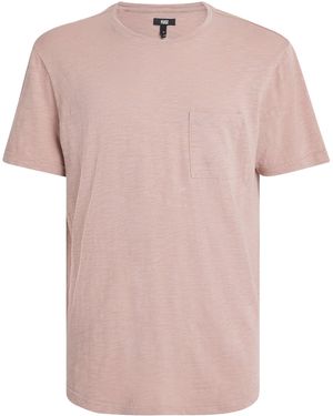 PAIGE Cotton Kenneth Crew T-Shirt - Pink