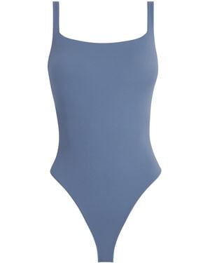 Skims Fits Everybody Square-Neck Bodysuit - Blue