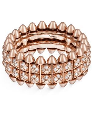 Cartier And Diamond Clash De Ring - Brown