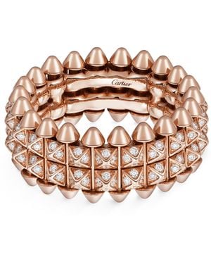 Cartier And Diamond Clash De Ring - Brown