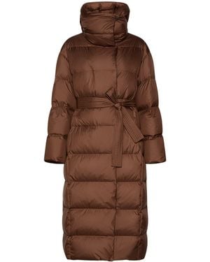 Marella Down Quilted Coat - Brown