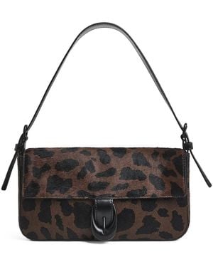 STAUD Calfskin Harlow Shoulder Bag - Black